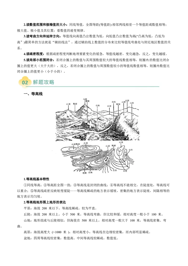 专题03&ldquo;等值线型&rdquo;选择题答题技巧(原卷版)_2025年新高考资料_二轮复习_2025年高考地理二轮热点题型归纳与变式演练（新高考通用）3401687