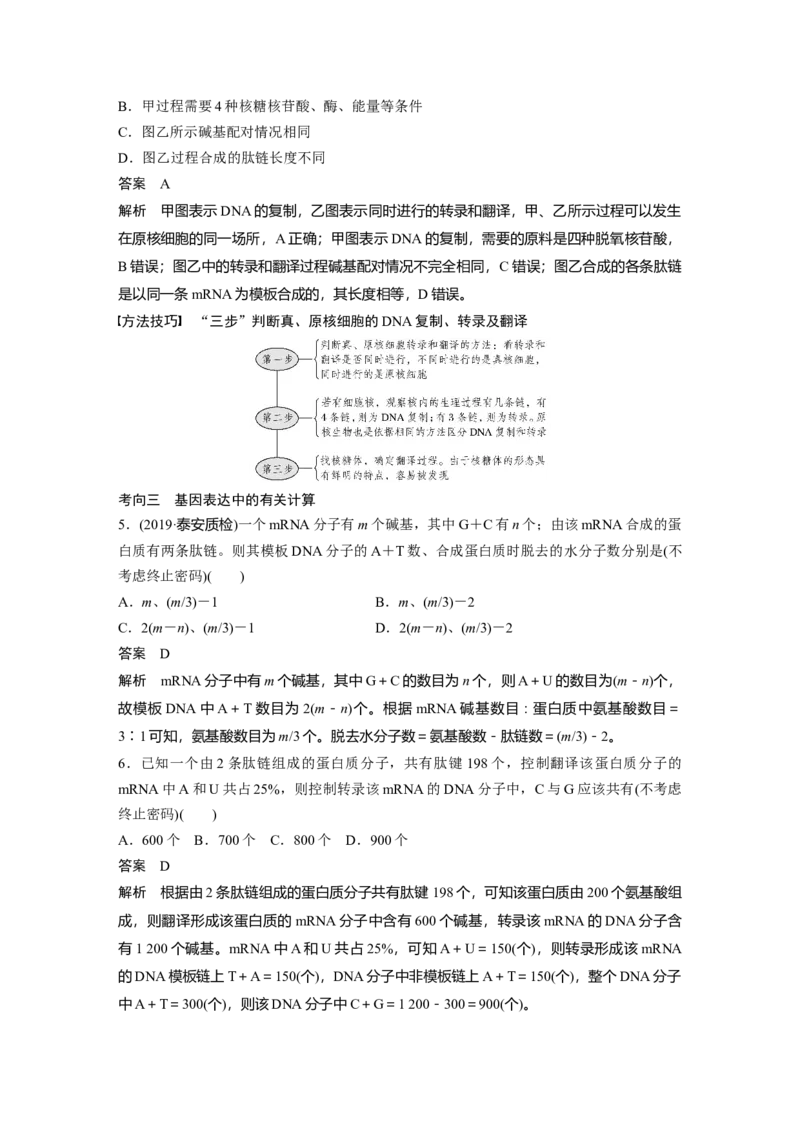 2022年高考生物一轮复习第6单元第19讲　基因的表达_新高考复习资料_2022年新高考复习资料_2022年一轮复习最新版_1.2022年高考生物一轮复习全国通用版