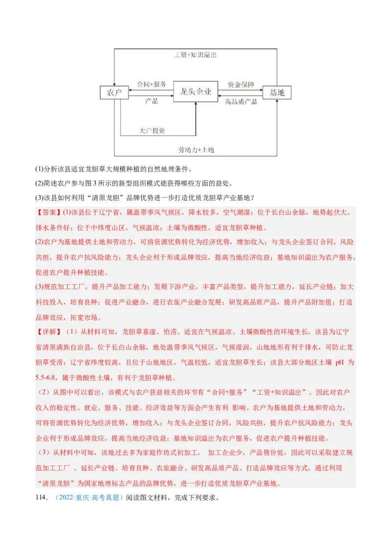 专题09农业+解析版_2025年新高考资料_二轮复习_2025年高三地理高考二轮复习专项提升（新高考通用）3405802_真题演练