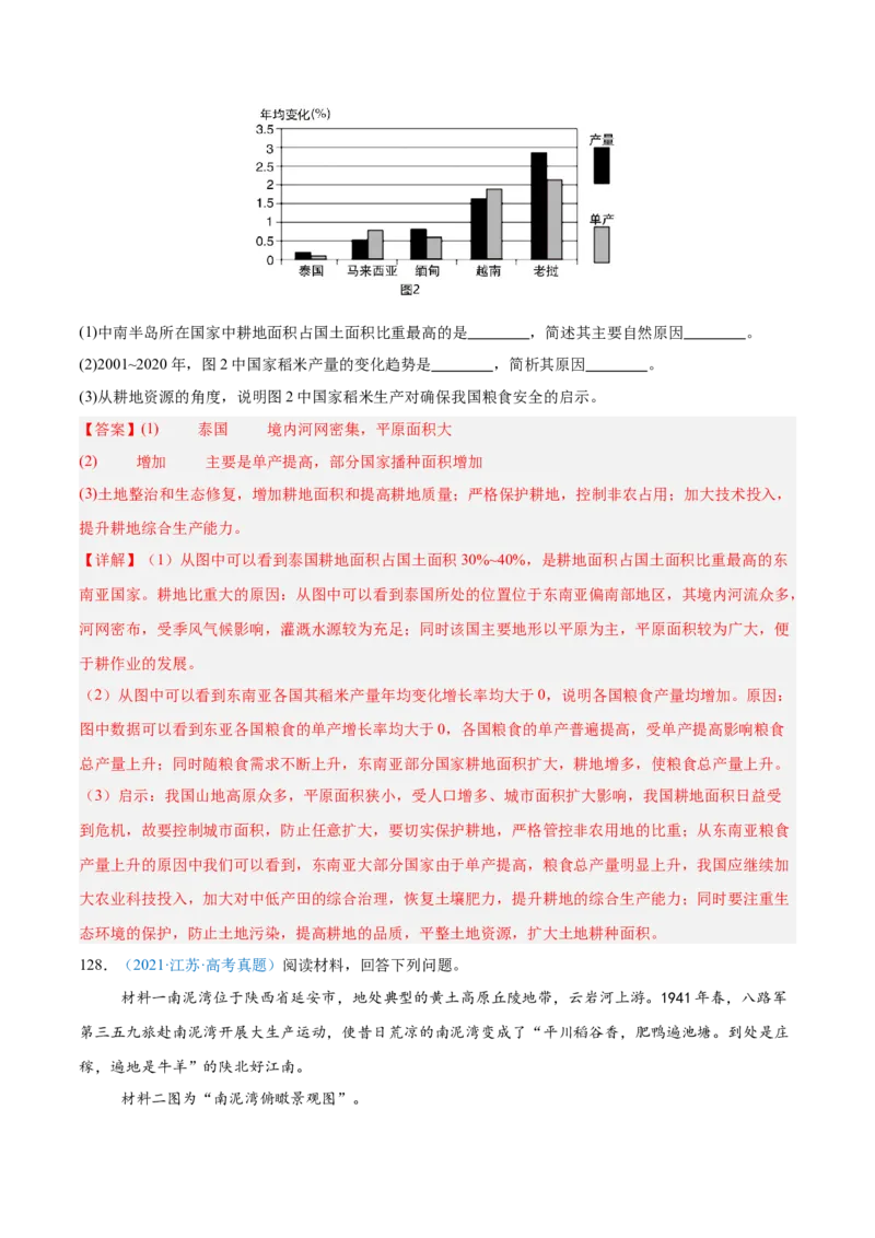 专题09农业+解析版_2025年新高考资料_二轮复习_2025年高三地理高考二轮复习专项提升（新高考通用）3405802_真题演练