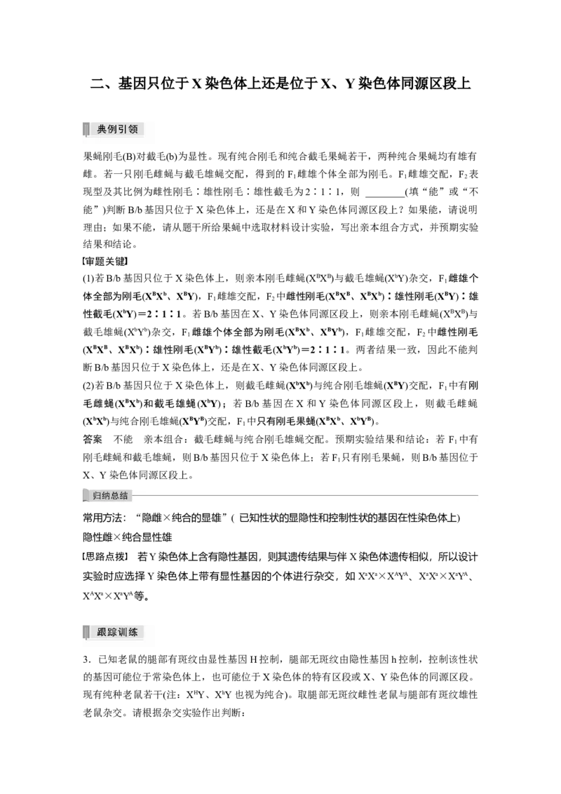2022年高考生物一轮复习第5单元第16讲　热点题型五　基因在染色体的位置判断_新高考复习资料_2022年新高考复习资料_2022年一轮复习最新版_1.2022年高考生物一轮复习全国通用版