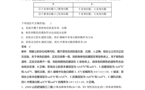 2022年高考生物一轮复习第5单元第16讲　热点题型五　基因在染色体的位置判断_新高考复习资料_2022年新高考复习资料_2022年一轮复习最新版_1.2022年高考生物一轮复习全国通用版
