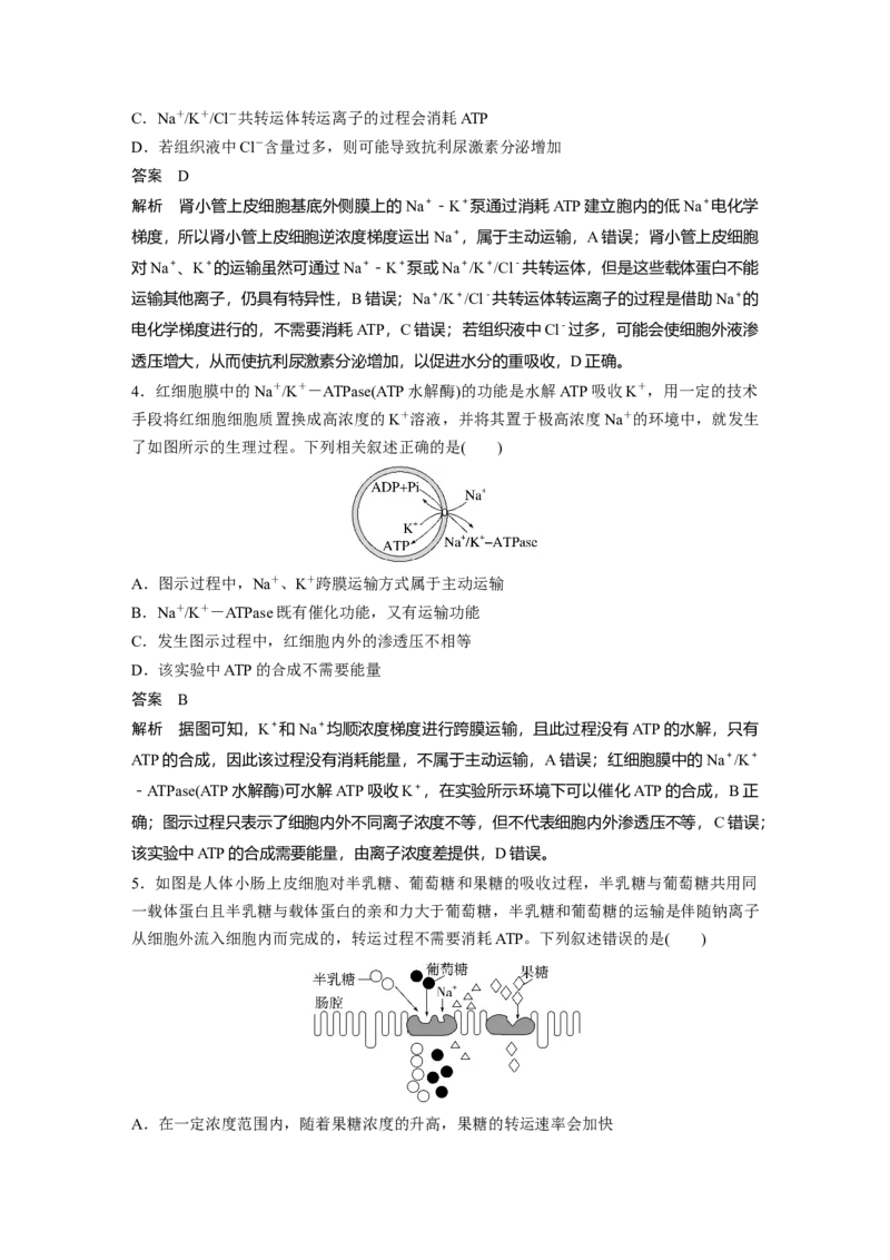 2023年高考生物一轮复习（全国版）第2单元第6课时　物质出入细胞的方式及影响因素_通用版（老高考）复习资料_2023年复习资料_一轮复习_2023年高考生物一轮复习讲义+课件（全国版）