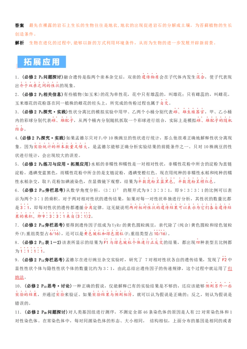 秘籍02+遗传与进化必备梳理（核心考点+教材黑体字+教材旁栏+拓展应用）-备战2024年高考生物抢分秘籍（新高考专用）_2024年新高考资料_5.2024三轮冲刺