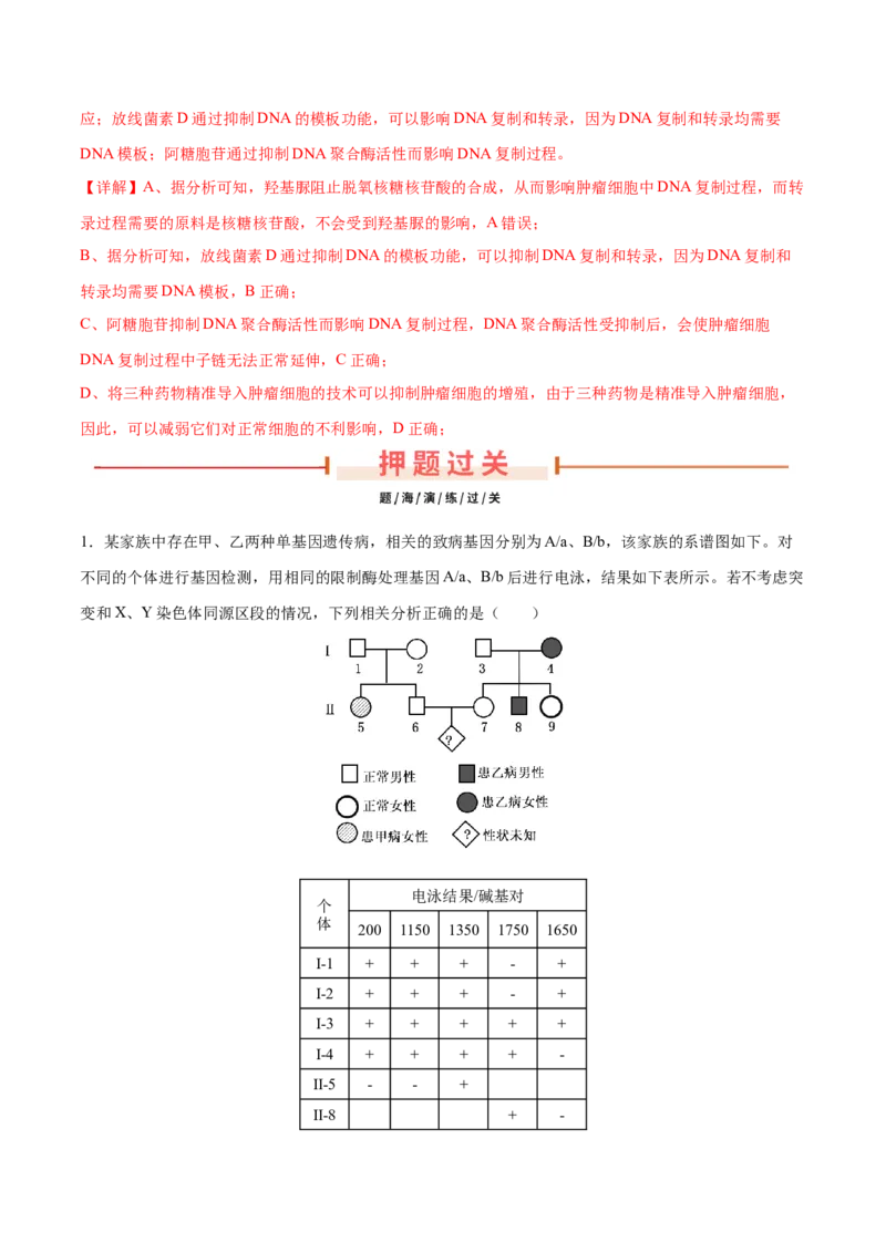 押新高考卷遗传与进化（解析版）-备战2024年高考生物临考题号押题（新高考通用）_2024年新高考资料_5.2024三轮冲刺_备战2024年高考生物临考题号押题（新高考通用）322745222