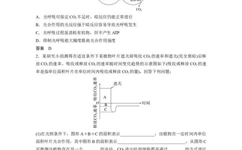 2023年高考生物一轮复习（新人教新高考）第3单元解惑练2　光呼吸_新高考复习资料_2023年新高考复习资料_一轮复习_2023年新高考大一轮复习讲义