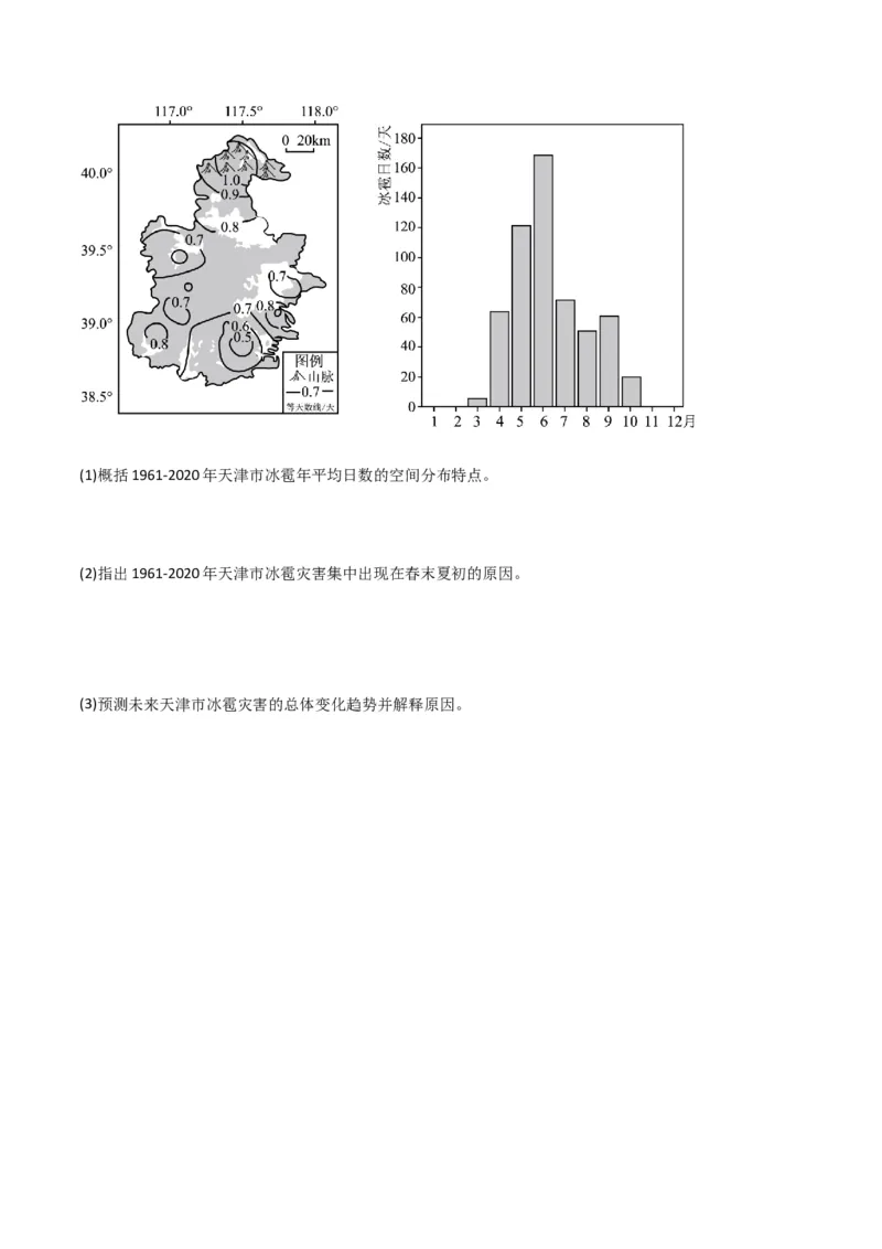 重难点08自然灾害与地理信息技术-2024年高考地理热点&middot;重点&middot;难点专练（新高考专用）（原卷版）_新高考复习资料_2024年新高考复习资料_专项复习资料