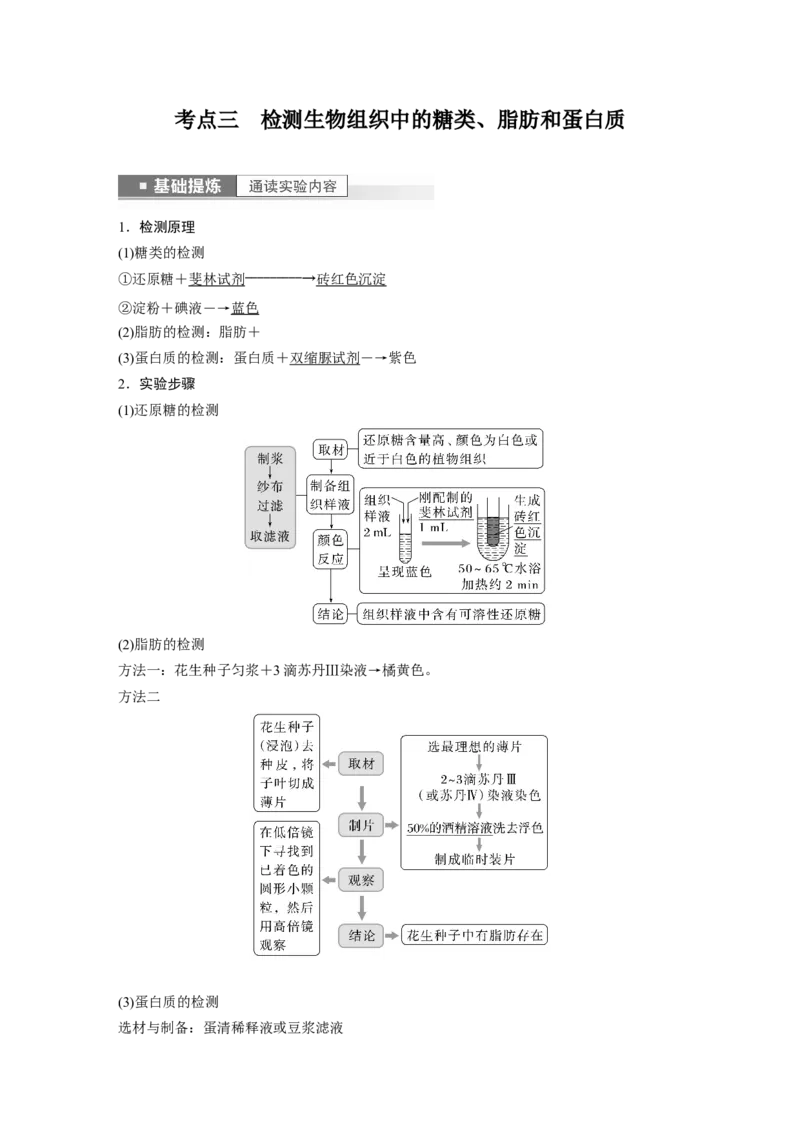 2023年高考生物一轮复习（全国版）第1单元第2课时　细胞中的无机物、糖类和脂质_通用版（老高考）复习资料_2023年复习资料_一轮复习_2023年高考生物一轮复习讲义+课件（全国版）