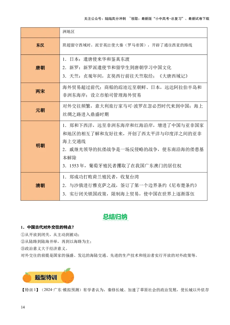 专题04华夏熔炉：中国古代民族交融与对外交流的交响史诗（讲练）（解析版）_02中考总复习（2026版更新中）_06-历史-中考总复习_2025年中考复习资料_2025中考二轮课件ppt+讲义+练习历史