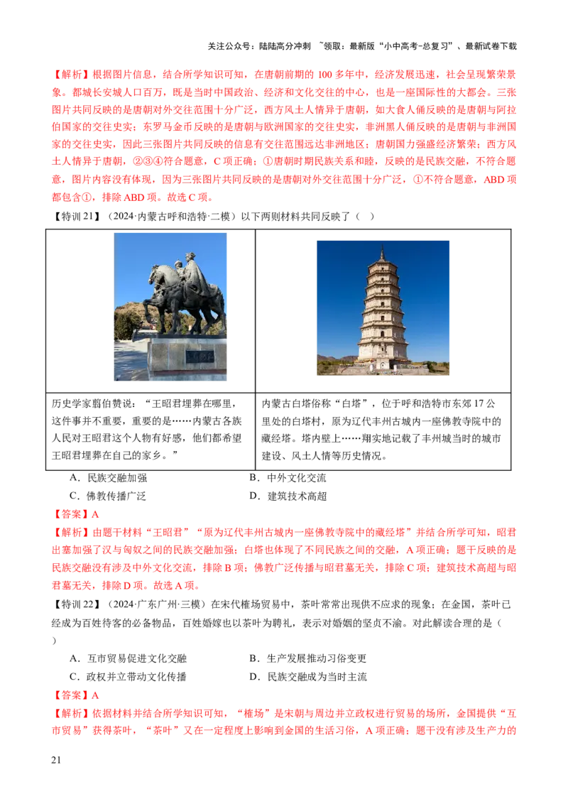 专题04华夏熔炉：中国古代民族交融与对外交流的交响史诗（讲练）（解析版）_02中考总复习（2026版更新中）_06-历史-中考总复习_2025年中考复习资料_2025中考二轮课件ppt+讲义+练习历史
