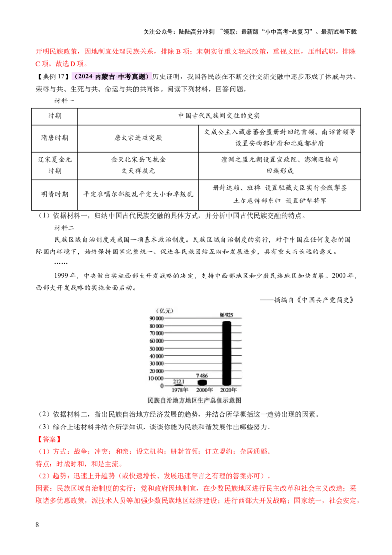 专题04华夏熔炉：中国古代民族交融与对外交流的交响史诗（讲练）（解析版）_02中考总复习（2026版更新中）_06-历史-中考总复习_2025年中考复习资料_2025中考二轮课件ppt+讲义+练习历史