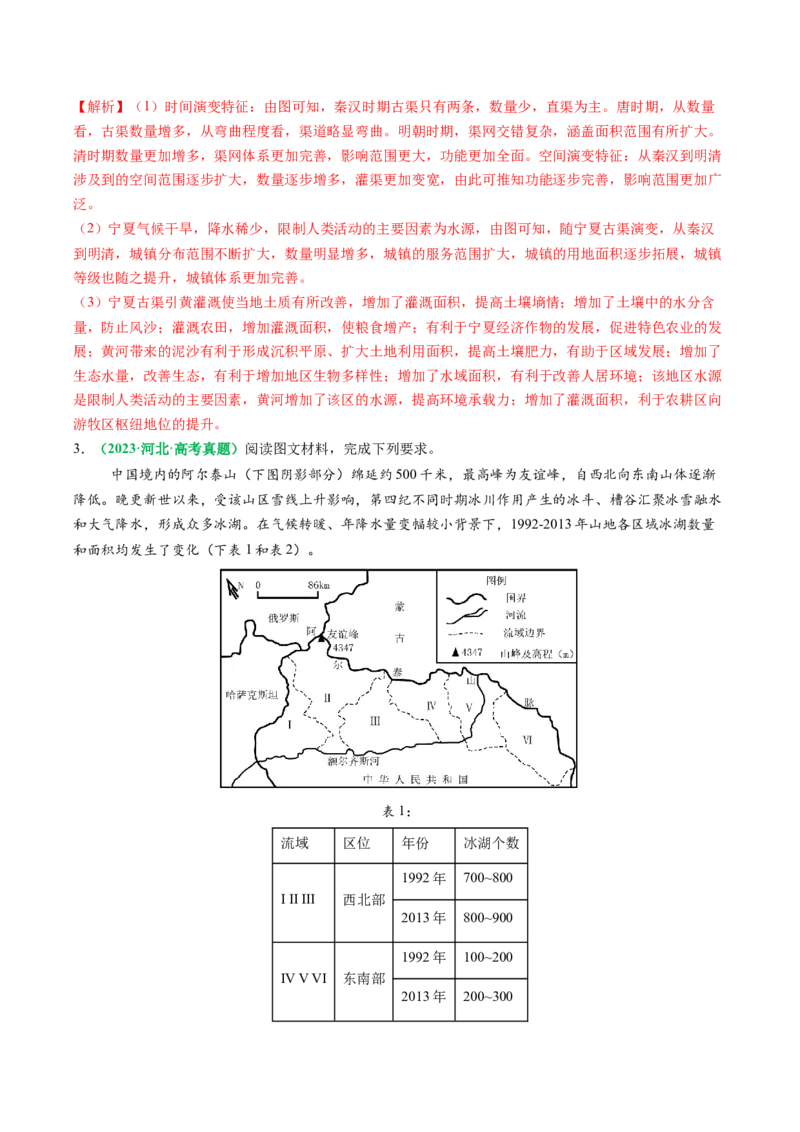 专题13地理事物空间分布特征描述（解析版）_2025年新高考资料_二轮复习_01高考语文等多个文件_2025年高三地理高考二轮复习专项提升_题型专练