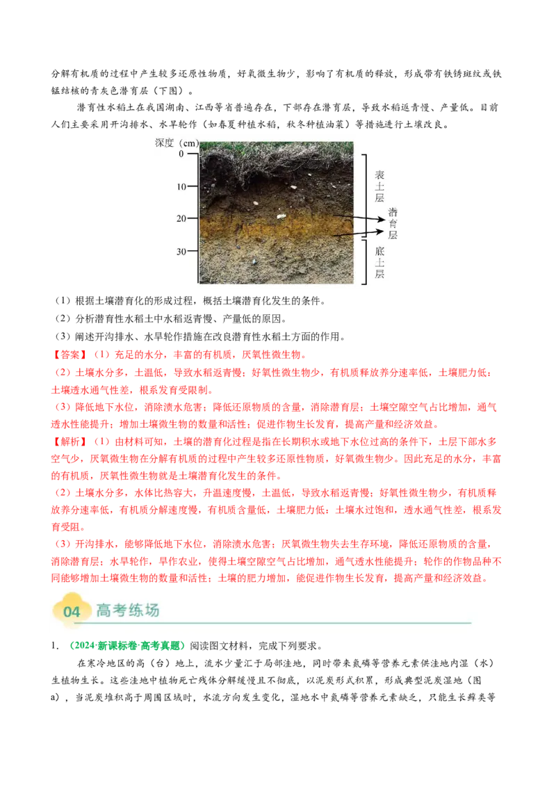 专题20土壤热点问题描述的方法技巧（解析版）_2025年新高考资料_二轮复习_2025年高考地理二轮热点题型归纳与变式演练（新高考通用）3401687
