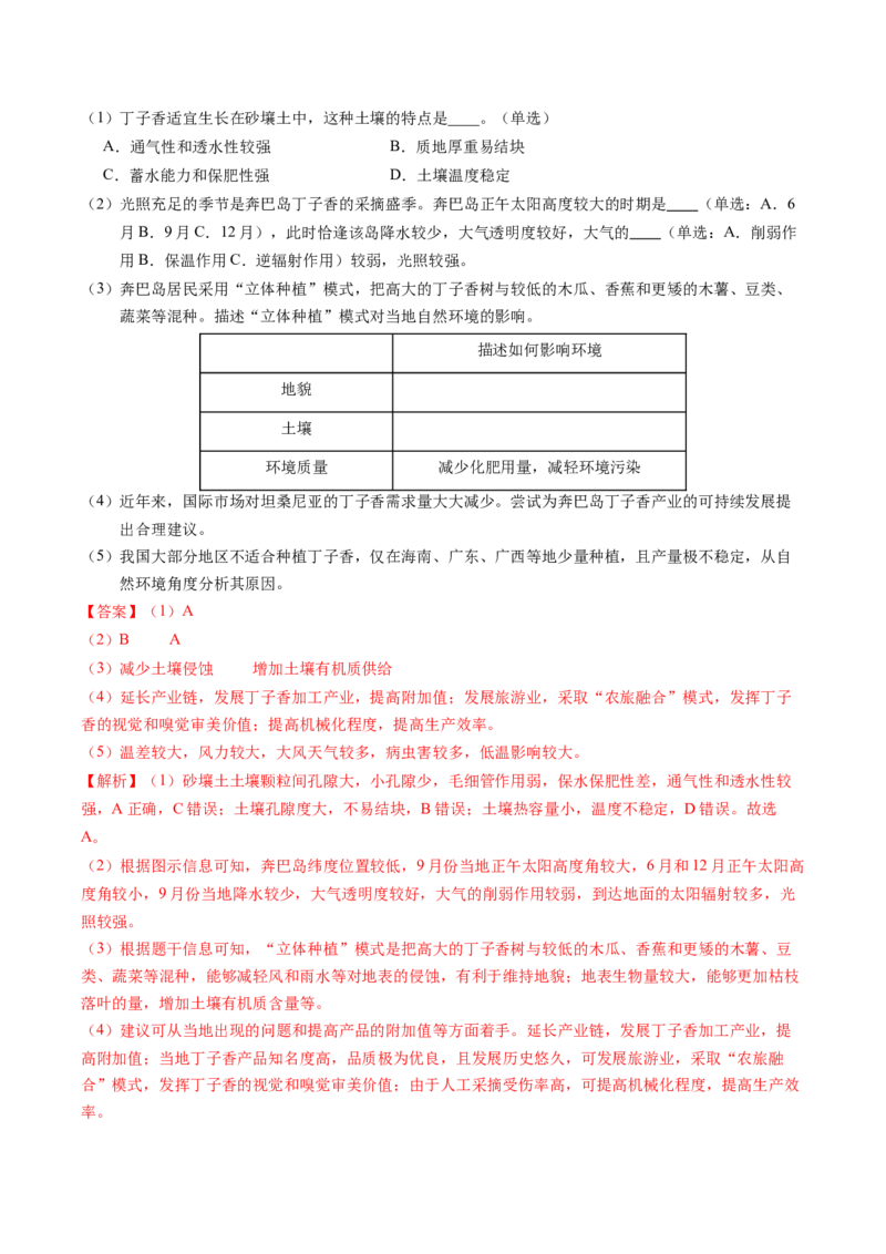 专题20土壤热点问题描述的方法技巧（解析版）_2025年新高考资料_二轮复习_2025年高考地理二轮热点题型归纳与变式演练（新高考通用）3401687