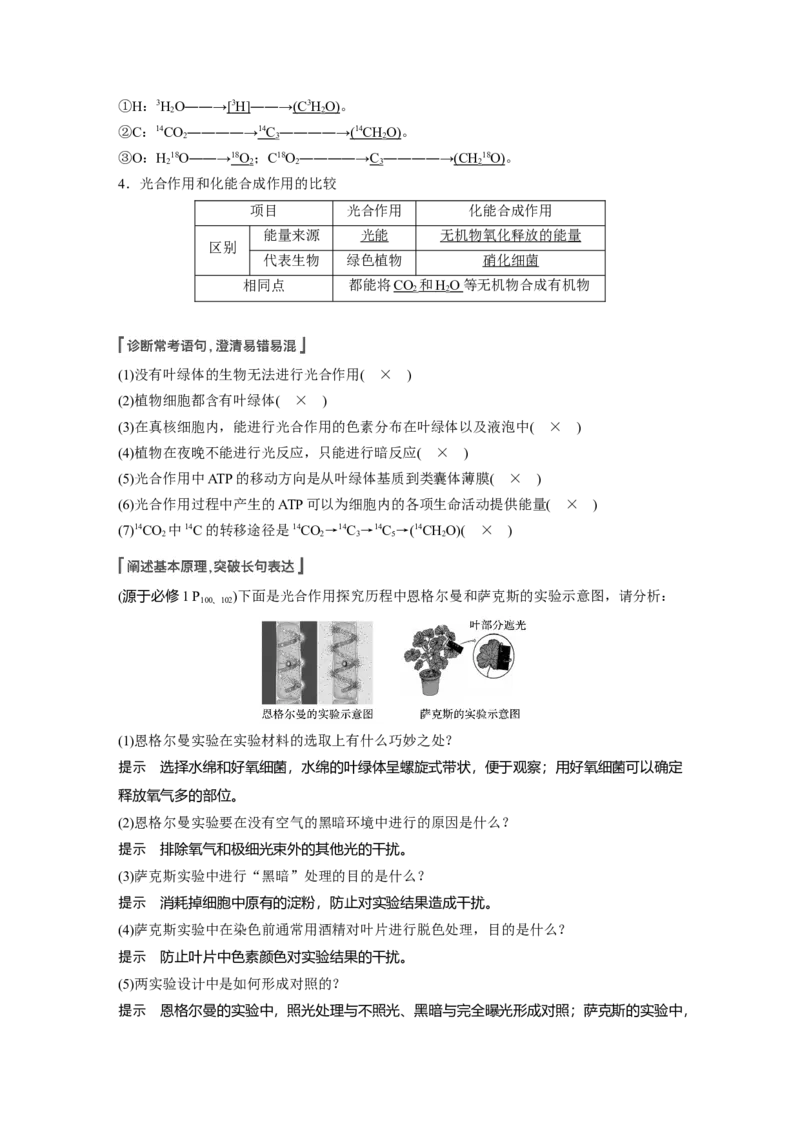 2022年高考生物一轮复习第3单元第9讲　光与光合作用_新高考复习资料_2022年新高考复习资料_2022年一轮复习最新版_1.2022年高考生物一轮复习全国通用版