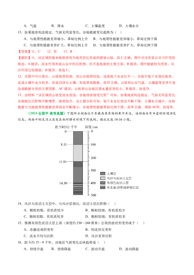 专题05&ldquo;演变过程类&rdquo;选择题答题技巧（解析版）_2025年新高考资料_二轮复习_2025年高三地理高考二轮复习专项提升（新高考通用）3405802_题型专练