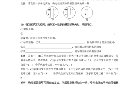 2023年高考生物二轮复习（全国版）第1篇专题突破专题5语言表达(四)　变异类型的确定_通用版（老高考）复习资料_2023年复习资料_二轮复习_2023年高考生物二轮复习讲义+课件（全国版）
