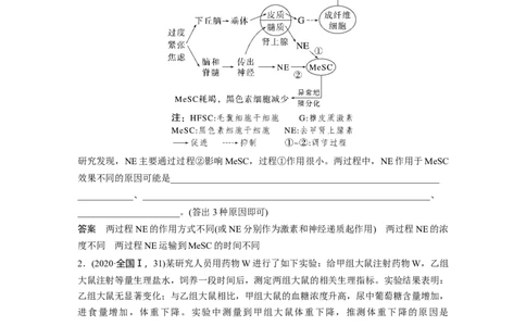2023年高考生物一轮复习（新人教新高考）第8单元长句表达(四)　个体稳态中相关过程变化机理分析_新高考复习资料_2023年新高考复习资料_一轮复习_2023年新高考大一轮复习讲义