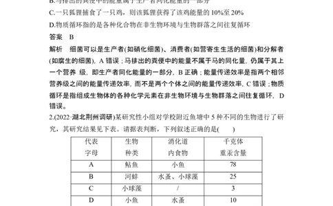热点微练20生态系统的功能(尖子生特训)_2024年新高考资料_1.2024一轮复习_2024年高考生物一轮复习讲义（新人教版）_另附1套Word版题库_选择性必修2_第九单元生物与环境
