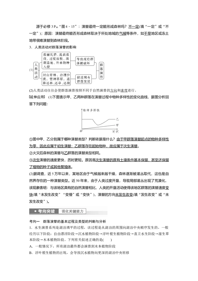 2023年高考生物一轮复习（全国版）第9单元第4课时　群落的演替_通用版（老高考）复习资料_2023年复习资料_一轮复习_2023年高考生物一轮复习讲义+课件（全国版）