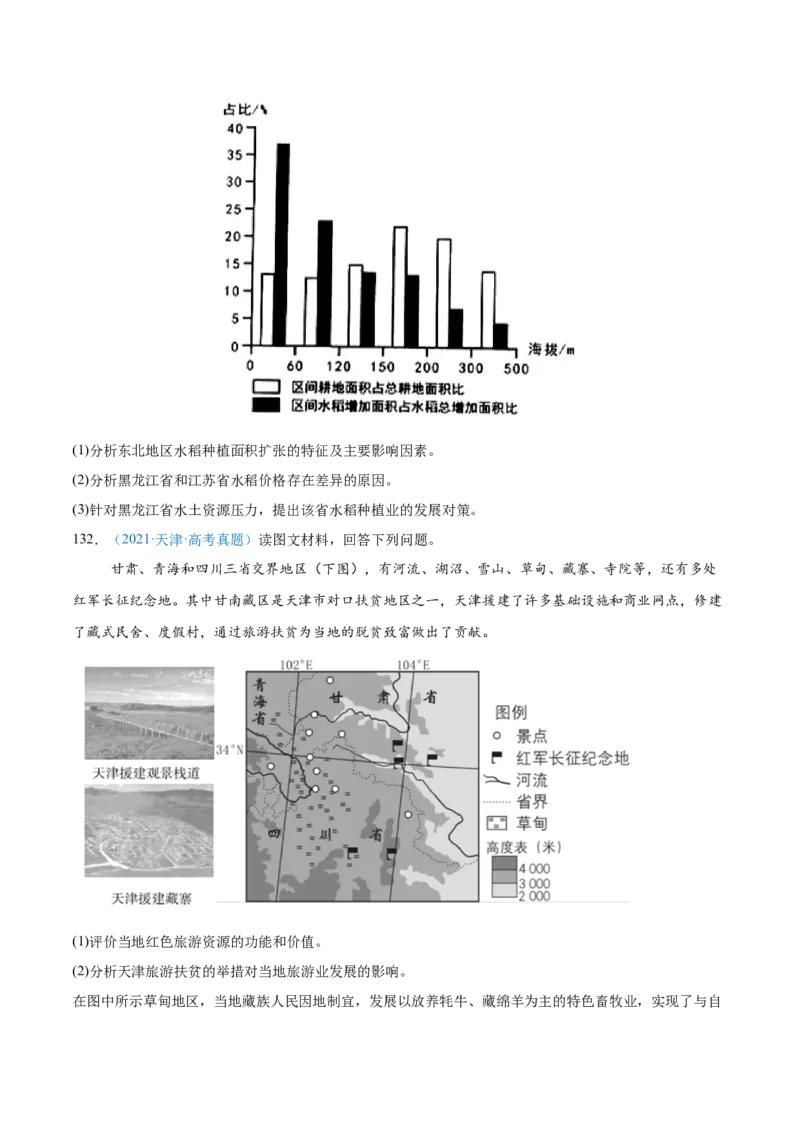 专题09农业+原卷版_2025年新高考资料_二轮复习_01高考语文等多个文件_2025年高三地理高考二轮复习专项提升_真题演练