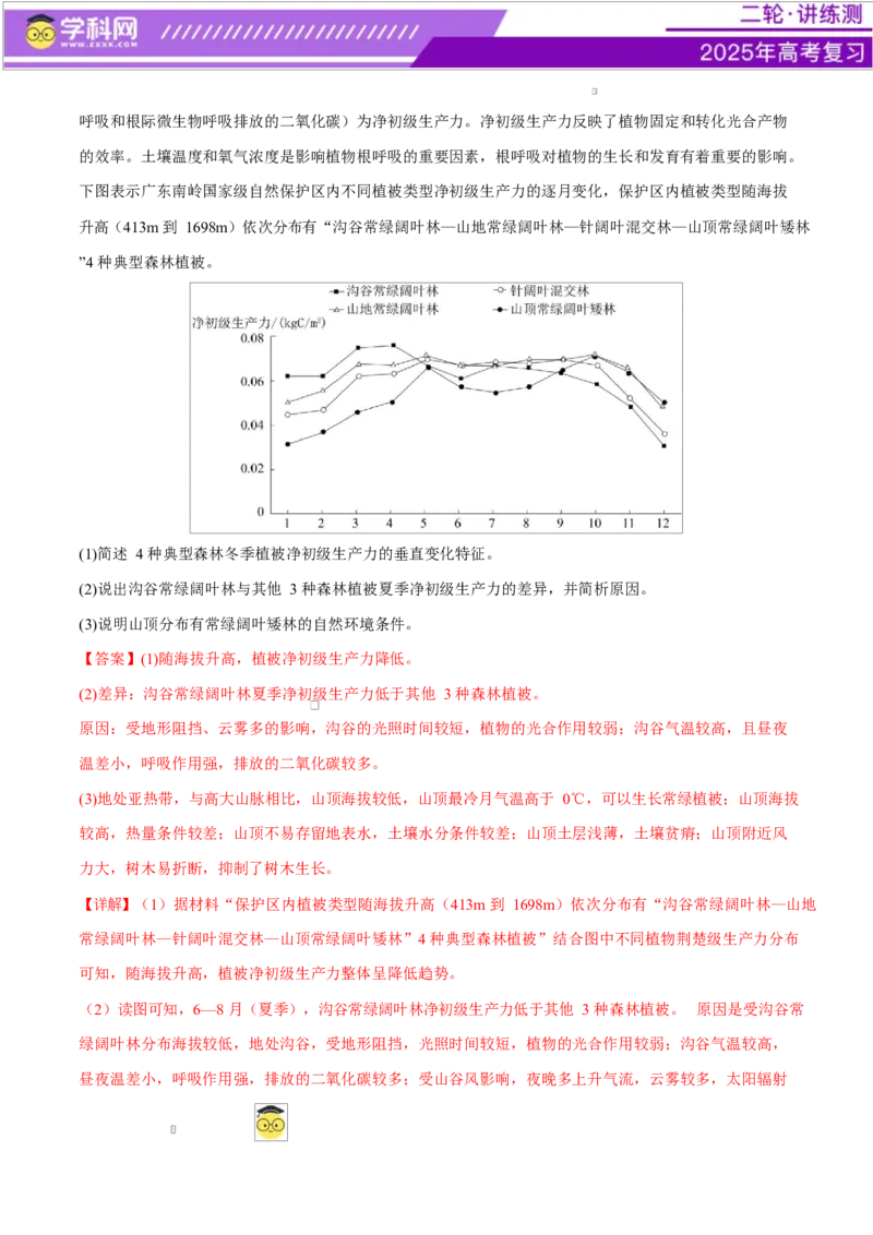 专题06自然地理环境的整体性与差异性（练习）（解析版）_2025年新高考资料_二轮复习_上好课2025年高考地理二轮复习讲练测（新高考通用）3381954