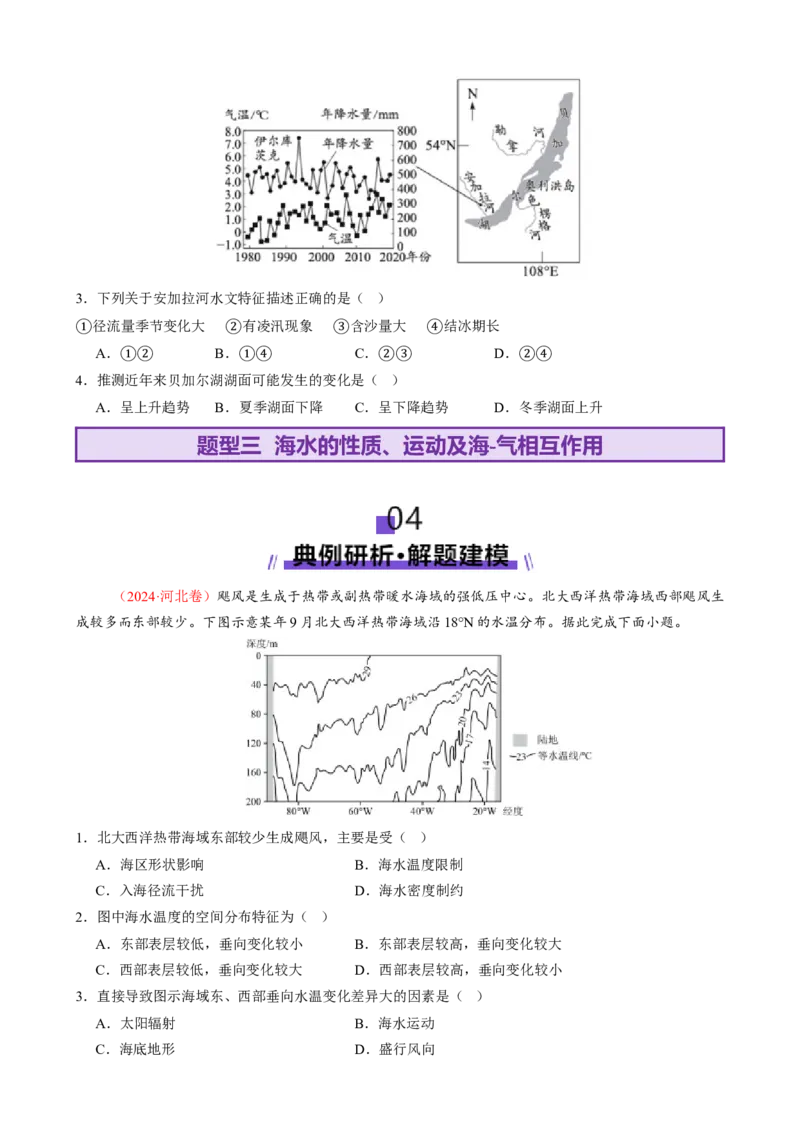 专题04水体运动（讲义）（原卷版）_2025年新高考资料_二轮复习_01高考语文等多个文件_上好课2025年高考地理二轮复习讲练测（新高考通用）_第一部分专题突破