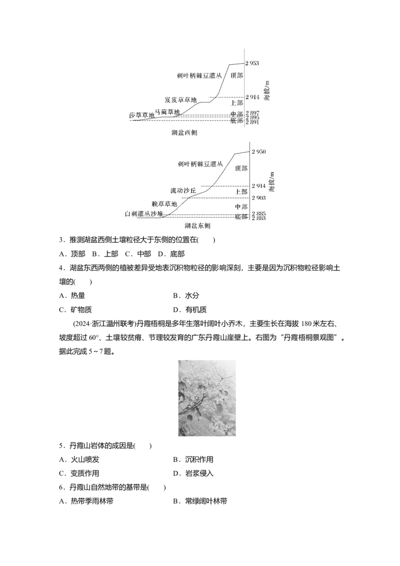 2025届高中地理一轮复习：单元检测五　自然环境的整体性与差异性　自然灾害（含解析）_2025年新高考资料_一轮复习_2025届高中地理一轮复习单元+模块+综合检测（含解析）
