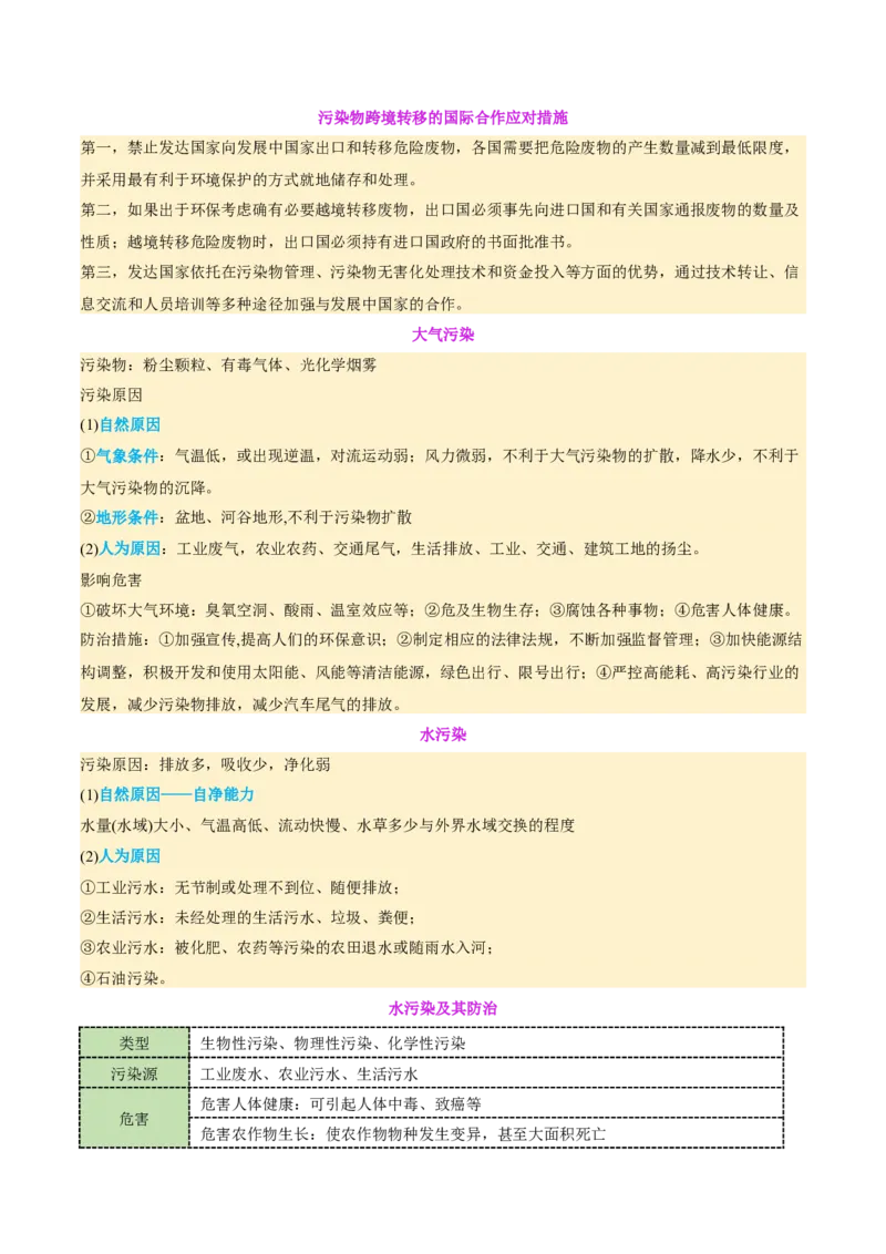 专题11资源、环境与国家安全（讲义）（原卷版）_2025年新高考资料_二轮复习_01高考语文等多个文件_上好课2025年高考地理二轮复习讲练测（新高考通用）_第一部分专题突破