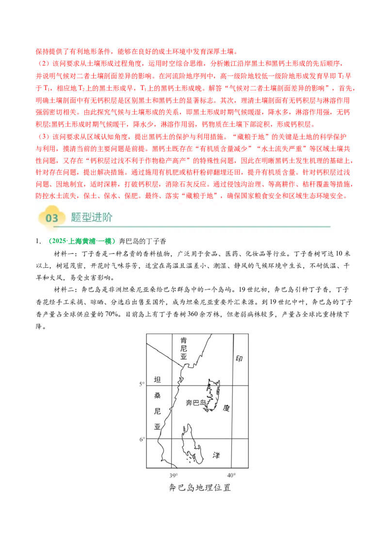 专题20土壤热点问题描述的方法技巧（解析版）_2025年新高考资料_二轮复习_2025年高三地理高考二轮复习专项提升（新高考通用）3405802_题型专练