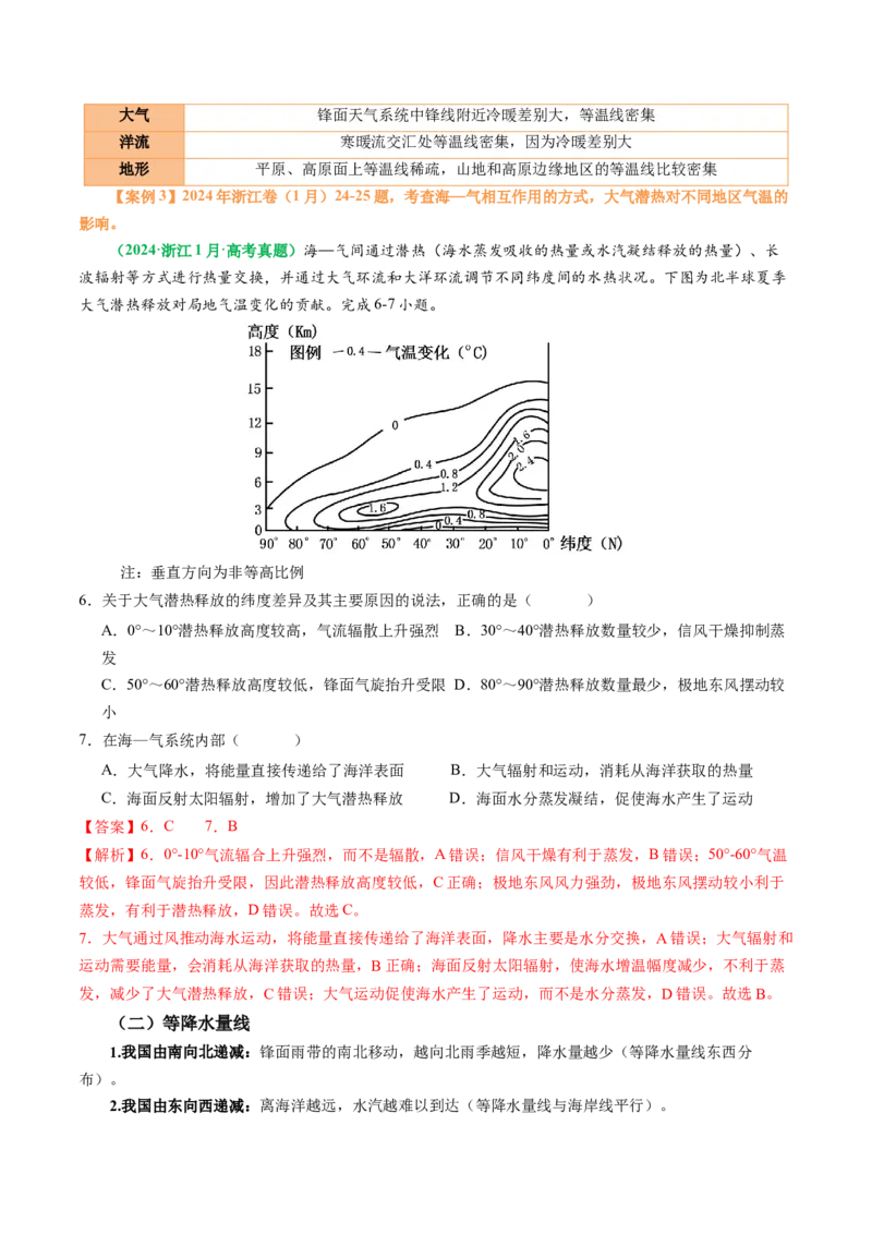 专题03&ldquo;等值线型&rdquo;选择题答题技巧(解析版)_2025年新高考资料_二轮复习_01高考语文等多个文件_2025年高考地理二轮热点题型归纳与变式演练（新高考通用）