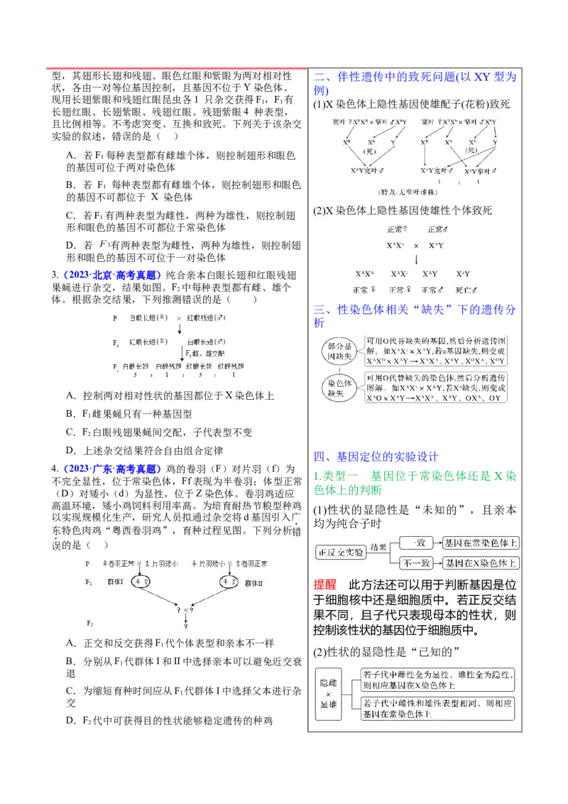 押新高考卷遗传的理论基础（解析版）-备战2024年高考生物临考题号押题（新高考通用）_2024年新高考资料_5.2024三轮冲刺_备战2024年高考生物临考题号押题（新高考通用）322745222