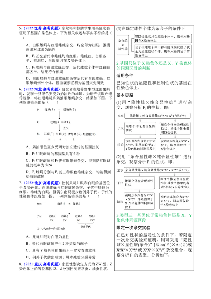 押新高考卷遗传的理论基础（解析版）-备战2024年高考生物临考题号押题（新高考通用）_2024年新高考资料_5.2024三轮冲刺_备战2024年高考生物临考题号押题（新高考通用）322745222