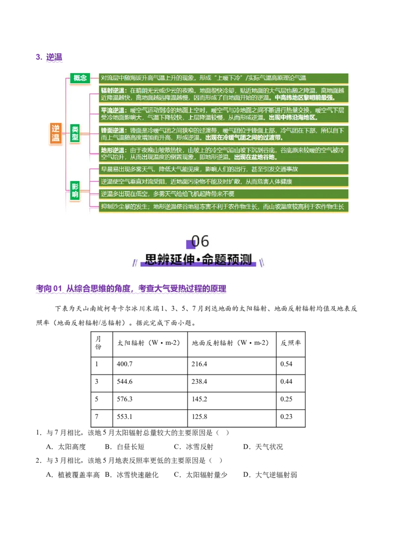 专题03大气运动（讲义）（原卷版）_2025年新高考资料_二轮复习_上好课2025年高考地理二轮复习讲练测（新高考通用）3381954