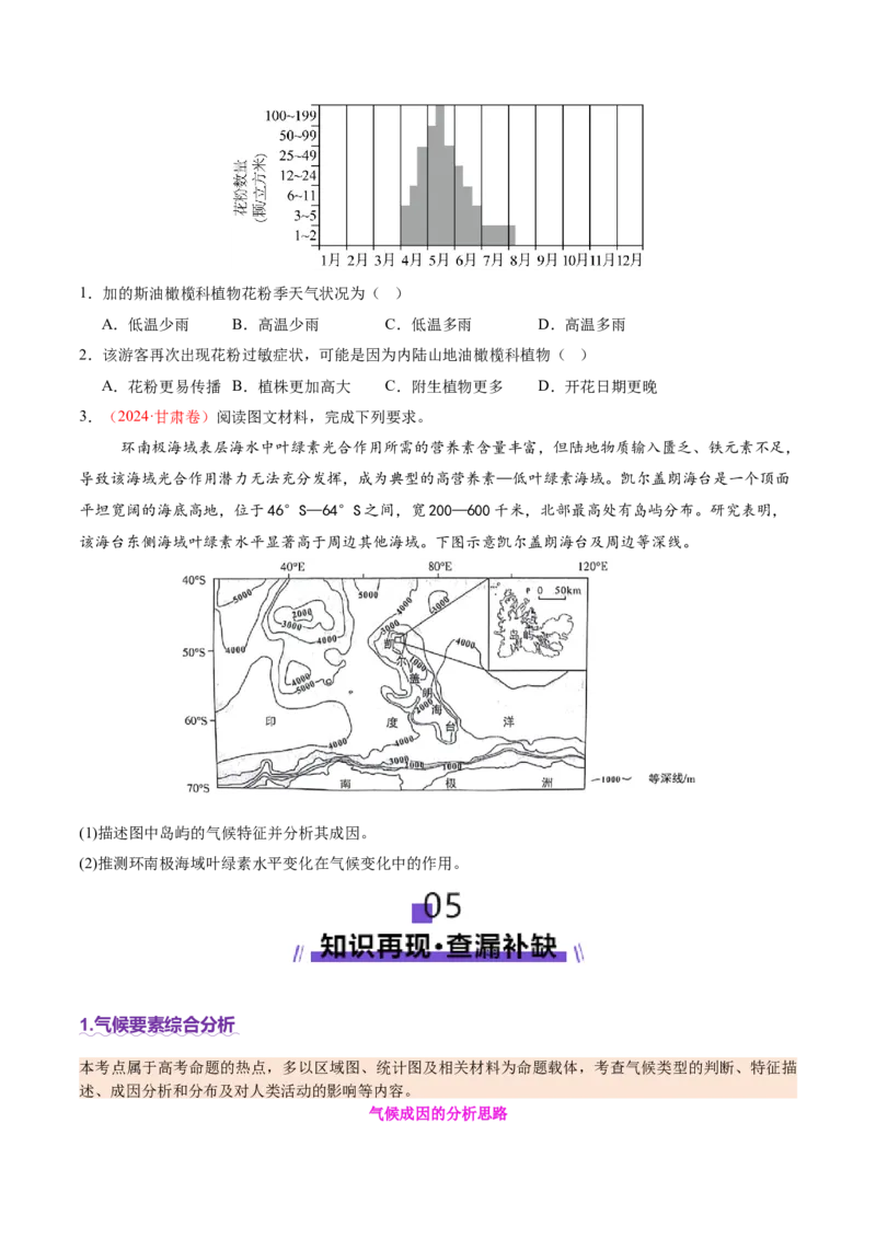专题03大气运动（讲义）（原卷版）_2025年新高考资料_二轮复习_上好课2025年高考地理二轮复习讲练测（新高考通用）3381954