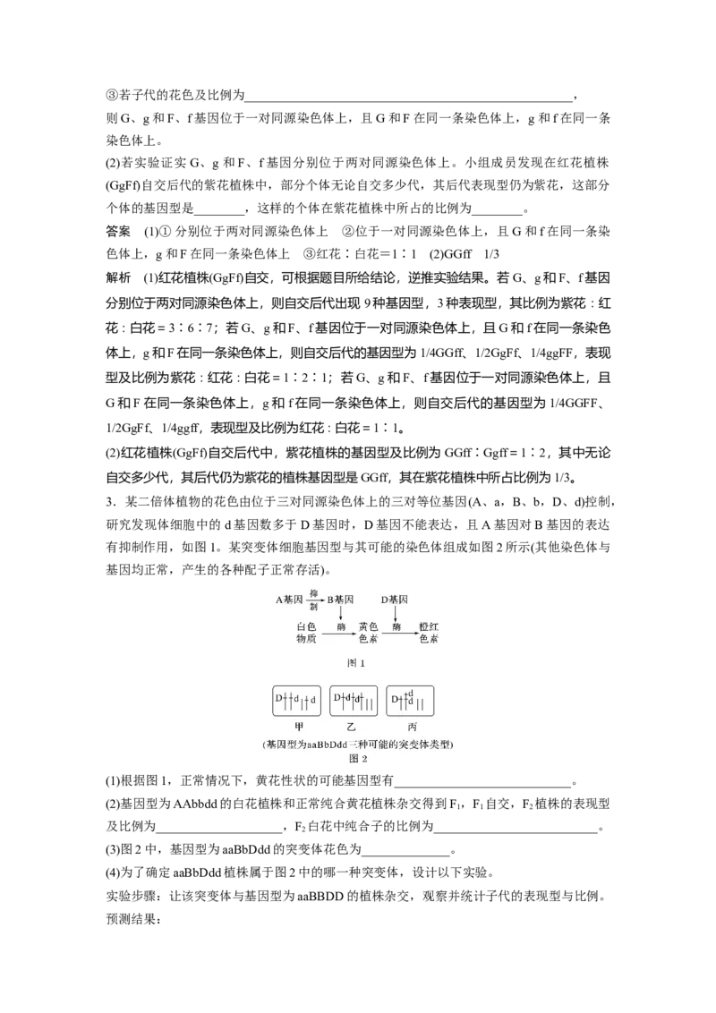 2022年高考生物一轮复习第5单元强化练10　探究不同对基因在常染色体上的位置问题_新高考复习资料_2022年新高考复习资料_2022年一轮复习最新版