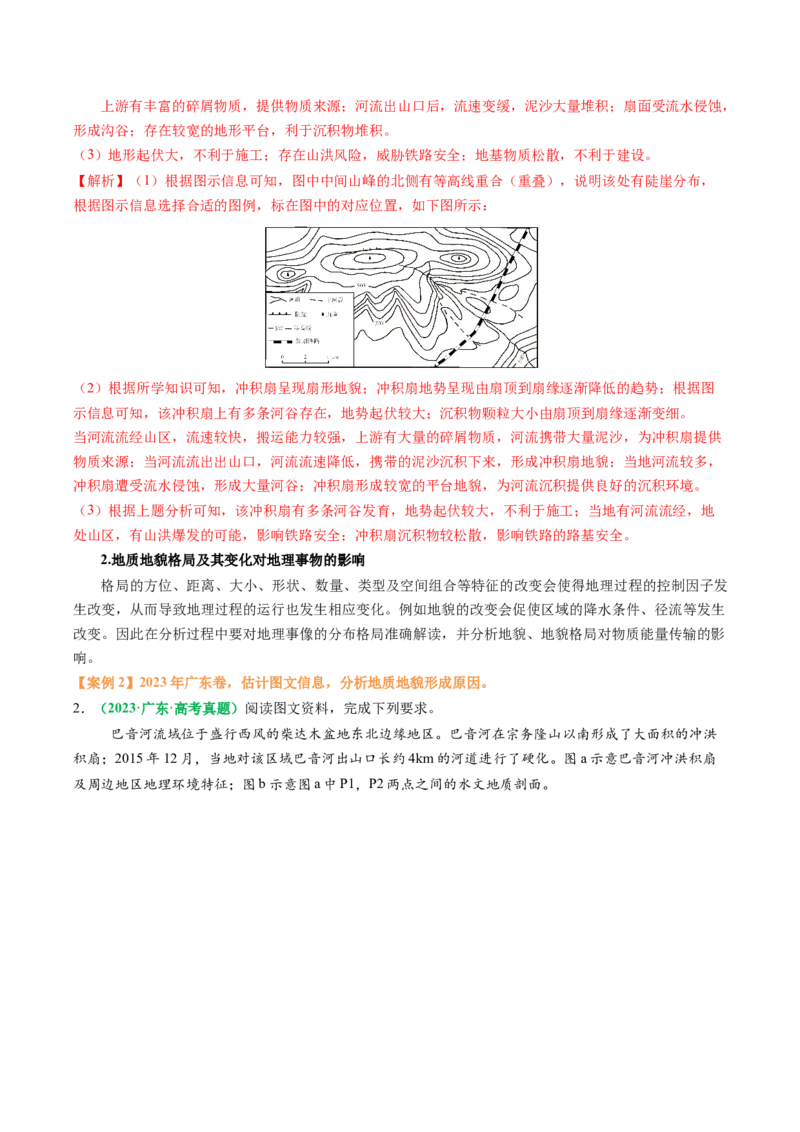 专题14地质地貌格局和演化过程及其影响的描述（解析版）_2025年新高考资料_二轮复习_2025年高考地理二轮热点题型归纳与变式演练（新高考通用）3401687