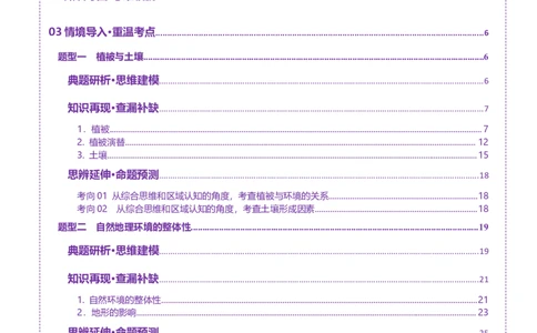 专题06自然地理环境的整体性与差异性（讲义）（原卷版）_2025年新高考资料_二轮复习_01高考语文等多个文件_2025年高三地理高考二轮复习专项提升_二轮讲义