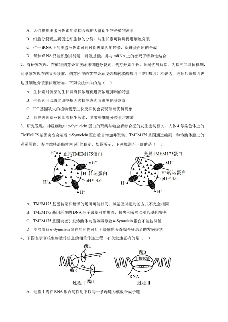 押新高考卷遗传的分子基础（原卷版）-备战2024年高考生物临考题号押题（新高考通用）_2024年新高考资料_5.2024三轮冲刺_备战2024年高考生物临考题号押题（新高考通用）322745222