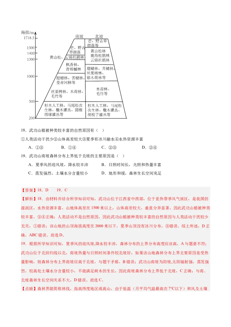 专题07自然环境的整体性与差异性（解析版）_2025年新高考资料_二轮复习_2025年高三地理高考二轮复习专项提升（新高考通用）3405802_重点&middot;难点&middot;热点专练（分地区）_北京专用