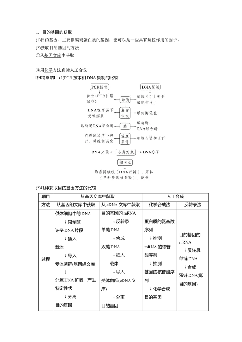 2023年高考生物一轮复习（全国版）第10单元第1课时　基因工程的基本工具和基本操作程序_通用版（老高考）复习资料_2023年复习资料_一轮复习_2023年高考生物一轮复习讲义（全国版）