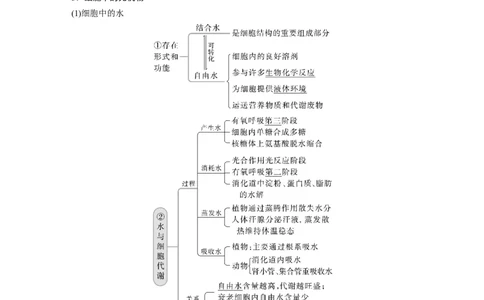 2023年高考生物一轮复习（新人教新高考）第1单元第2课时　细胞中的无机物、糖类和脂质_新高考复习资料_2023年新高考复习资料_一轮复习_2023年新高考大一轮复习讲义
