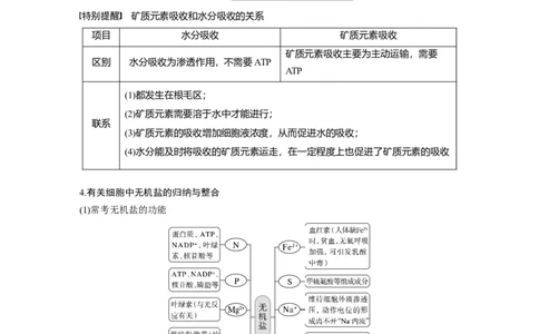 2023年高考生物一轮复习（新人教新高考）第1单元第2课时　细胞中的无机物、糖类和脂质_新高考复习资料_2023年新高考复习资料_一轮复习_2023年新高考大一轮复习讲义