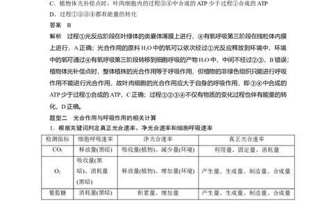 2023年高考生物一轮复习（全国版）第3单元微专题二　光合作用和细胞呼吸的综合分析_通用版（老高考）复习资料_2023年复习资料_一轮复习_2023年高考生物一轮复习讲义+课件（全国版）