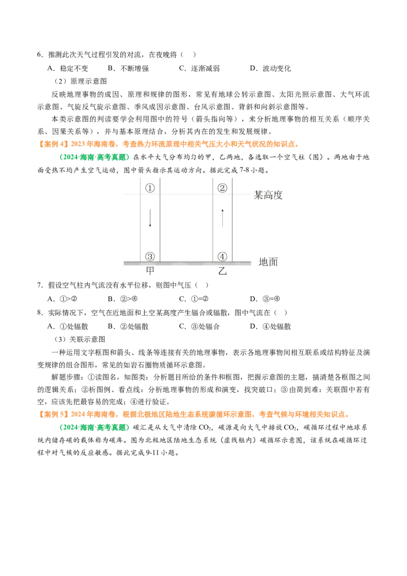 专题10&ldquo;图像类&rdquo;选择题答题技巧（原卷版）_2025年新高考资料_二轮复习_2025年高三地理高考二轮复习专项提升（新高考通用）3405802_题型专练