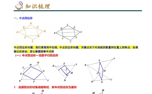 专题05平行四边形六大模型（知识串讲+热考题型）-八年级数学下学期（人教版）（学生版）_初中数学_八年级数学下册（人教版）_期中+期末