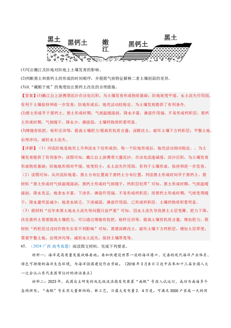专题13资源、环境和国家安全解析版_2025年新高考资料_二轮复习_2025年高三地理高考二轮复习专项提升（新高考通用）3405802_真题演练