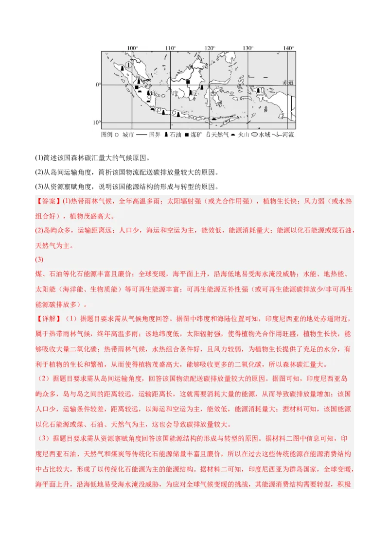 专题13资源、环境和国家安全解析版_2025年新高考资料_二轮复习_2025年高三地理高考二轮复习专项提升（新高考通用）3405802_真题演练