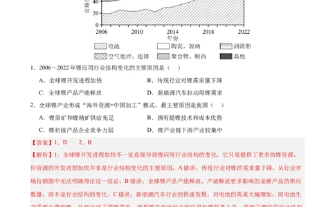 专题13资源、环境和国家安全解析版_2025年新高考资料_二轮复习_2025年高三地理高考二轮复习专项提升（新高考通用）3405802_真题演练