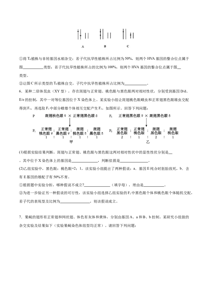 押新高考卷遗传与进化（原卷版）-备战2024年高考生物临考题号押题（新高考通用）_2024年新高考资料_5.2024三轮冲刺_备战2024年高考生物临考题号押题（新高考通用）322745222_133
